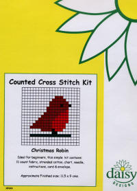 Christmas Robin Daisy Designs Fun Stitch Christmas Card Kits