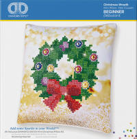 Diamond Dotz Cushion Cover - Christmas Wreath - click to enlarge
