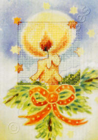 Printed Candle Christmas Card - click to enlarge