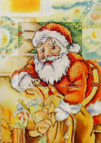 Printed Santa Christmas Card - click to enlarge