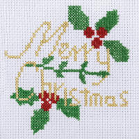 Merry Christmas Min Counted Cross Stitch Kit
