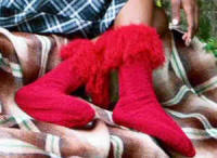 Artwork Knitting Kits Duo Cable Socks - Click to enlarge